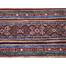 Load image into Gallery viewer, 3&#39;5&quot;x5&#39; Rich Red, Hand Knotted Pure Wool, Afghan Super Kazak With Khorjin Design Natural Dyes, Oriental Rug FWR481272