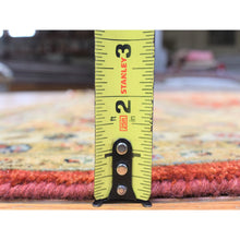 Load image into Gallery viewer, 11&#39;9&quot;x14&#39;10&quot; Rust Red, Karajeh With Geometric Medallions Design, Hand Knotted Pure Wool, Oversized Oriental Rug FWR481332