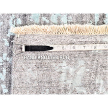 Load image into Gallery viewer, 12&#39;x12&#39; Gray-sea Foam Green, Broken Persian Design With Faded Out Colors, Hand Knotted Wool And Silk, Square Oriental Rug FWR481350