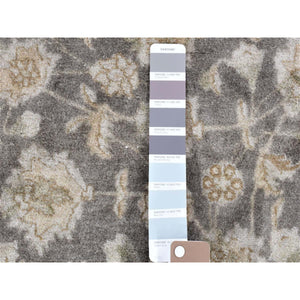 12'5"x19'4" Gray, Persian Tabriz Sheikh Safi Design, Hand Knotted Pure Wool, Oversized Oriental Rug FWR481356
