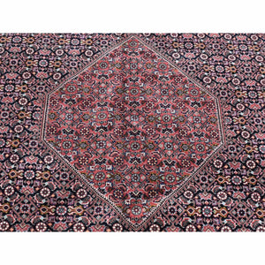 11'3"x16' Rust Red, Persian Bijar With Geometric Design, 400 Kpsi Wool And Silk Handmade Oversized, Oriental Rug FWR481392