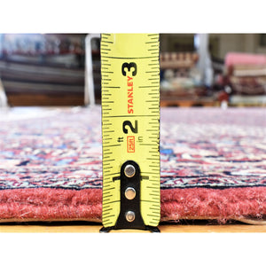 11'3"x16' Rust Red, Persian Bijar With Geometric Design, 400 Kpsi Wool And Silk Handmade Oversized, Oriental Rug FWR481392