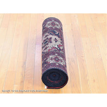 Load image into Gallery viewer, 3&#39;x19&#39; Soft Pink, Afghan Khamyab, Denser Weave with Shiny Wool Hand Knotted, XL Runner Oriental Rug FWR481422