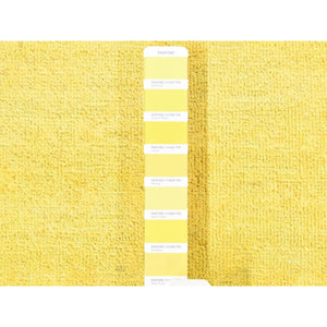 2'6"x15'10" Yellow, Overdyed Peshawar Hand Knotted Pure Wool, XL Runner Oriental Rug FWR481494
