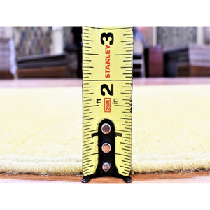 2'6"x15'10" Yellow, Overdyed Peshawar Hand Knotted Pure Wool, XL Runner Oriental Rug FWR481494