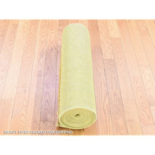 Load image into Gallery viewer, 2&#39;6&quot;x15&#39;10&quot; Yellow, Overdyed Peshawar Hand Knotted Pure Wool, XL Runner Oriental Rug FWR481494