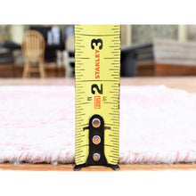 Load image into Gallery viewer, 2&#39;6&quot;x7&#39;9&quot; Hot Pink, Broken Persian Design Tone On Tone, Wool And Pure Silk Hand Knotted, Runner Oriental Rug FWR481512
