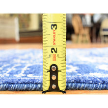 Load image into Gallery viewer, 2&#39;6&quot;x16&#39;10&quot; Blue, Tone On Tone Tabriz, Wool And Silk Hand Knotted, Xl Runner Oriental Rug FWR481536