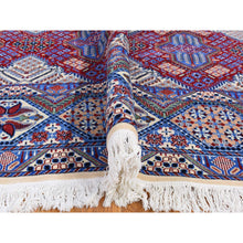 Load image into Gallery viewer, 9&#39;7&quot;x13&#39;2&quot; Deep Red, New Persian Nain With Repetitive Geometric Design, Wool, 300 Kpsi, Signed Hand Knotted Oriental Rug FWR481560