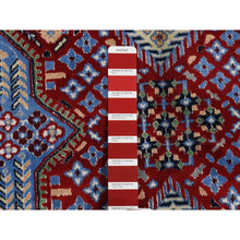 Load image into Gallery viewer, 9&#39;7&quot;x13&#39;2&quot; Deep Red, New Persian Nain With Repetitive Geometric Design, Wool, 300 Kpsi, Signed Hand Knotted Oriental Rug FWR481560