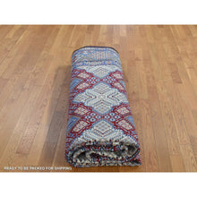 Load image into Gallery viewer, 9&#39;7&quot;x13&#39;2&quot; Deep Red, New Persian Nain With Repetitive Geometric Design, Wool, 300 Kpsi, Signed Hand Knotted Oriental Rug FWR481560