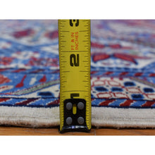 Load image into Gallery viewer, 9&#39;7&quot;x13&#39;2&quot; Deep Red, New Persian Nain With Repetitive Geometric Design, Wool, 300 Kpsi, Signed Hand Knotted Oriental Rug FWR481560