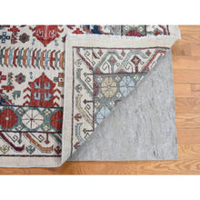 Load image into Gallery viewer, 7&#39;5&quot;x12&#39;2&quot; Ivory, Peshawar With Antique Seychour Design, Pure Wool Hand Knotted, Oriental Rug FWR481632