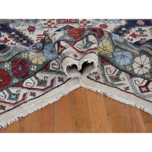 Load image into Gallery viewer, 7&#39;5&quot;x12&#39;2&quot; Ivory, Peshawar With Antique Seychour Design, Pure Wool Hand Knotted, Oriental Rug FWR481632