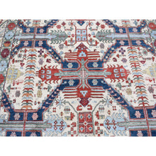 Load image into Gallery viewer, 7&#39;5&quot;x12&#39;2&quot; Ivory, Peshawar With Antique Seychour Design, Pure Wool Hand Knotted, Oriental Rug FWR481632