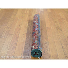 Load image into Gallery viewer, 3&#39;6&quot;x5&#39;3&quot; Forest Green Densely Woven Hand Knotted, Afghan Super Kazak With Khorjin Design Soft Wool Natural Dyes, Oriental Rug FWR481650