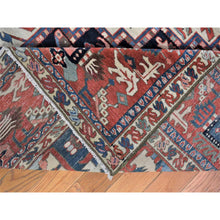 Load image into Gallery viewer, 8&#39;10&quot;x12&#39;5&quot; Ivory, Antique Persian Karajeh Serapi, Denser Weave, Good Condition, Pure Wool, Hand Knotted, Oriental Rug FWR481830