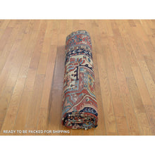 Load image into Gallery viewer, 8&#39;10&quot;x12&#39;5&quot; Ivory, Antique Persian Karajeh Serapi, Denser Weave, Good Condition, Pure Wool, Hand Knotted, Oriental Rug FWR481830