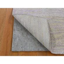Load image into Gallery viewer, 2&#39;x3&#39; Light Green, Modern Design, Pure Silk with Wool, Hand Knotted, Mat Oriental Rug FWR481890