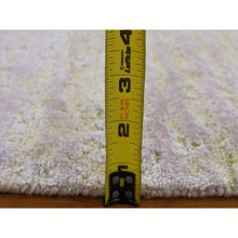 Load image into Gallery viewer, 2&#39;x3&#39; Light Green, Modern Design, Pure Silk With Wool, Hand Knotted, Mat Oriental Rug FWR481890