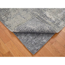 Load image into Gallery viewer, 3&#39;x3&#39; Taupe, Wool And Silk Abstract With Mosaic Design, Hand Knotted, Square Persian Knot Oriental Rug FWR482082