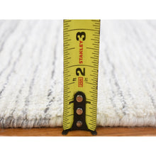 Load image into Gallery viewer, 2&#39;x2&#39; Ivory, Modern Design, Hand Loomed, 100% Wool, Fragment Sample, Mat Oriental Rug FWR482154