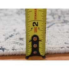 Load image into Gallery viewer, 2&#39;2&quot;x2&#39;2&quot; Ivory, Modern Design, Hand Knotted, Hi and Lo, 100% Silk, Zero Pile, Sample Fragment, Mat Oriental Rug FWR482184