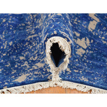 Load image into Gallery viewer, 8&#39;1&quot;x9&#39;10&quot; Denim Blue, Hand-knotted, Modern Abstract Design, Tone On Tone, Wool And Silk, Oriental Rug FWR482274