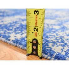 Load image into Gallery viewer, 8&#39;1&quot;x9&#39;10&quot; Denim Blue, Hand-knotted, Modern Abstract Design, Tone On Tone, Wool And Silk, Oriental Rug FWR482274