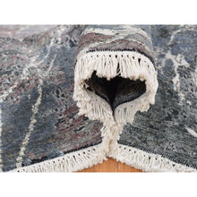 Load image into Gallery viewer, 7&#39;7&quot;x10&#39;1&quot; Faded Gray, Hand Knotted, Broken Persian Design, Silk With Textured Wool, Oriental Rug FWR482280