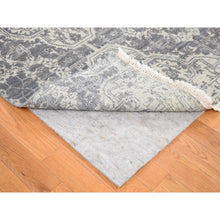 Load image into Gallery viewer, 7&#39;9&quot;x10&#39; Ivory, Hand Knotted, Wool And Silk, Geometric Mughal Design With Large Elements Oriental Rug FWR482292