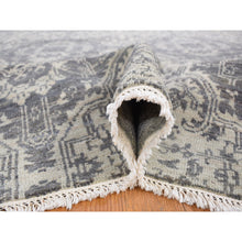 Load image into Gallery viewer, 7&#39;9&quot;x10&#39; Ivory, Hand Knotted, Wool And Silk, Geometric Mughal Design With Large Elements Oriental Rug FWR482292