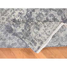 Load image into Gallery viewer, 7&#39;9&quot;x10&#39; Ivory, Hand Knotted, Wool And Silk, Geometric Mughal Design With Large Elements Oriental Rug FWR482292