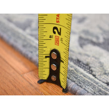 Load image into Gallery viewer, 7&#39;10&quot;x10&#39;2&quot; Charcoal Gray, Silk With Textured Wool, Hand Knotted, Oushak Influence, Oriental Rug FWR482310