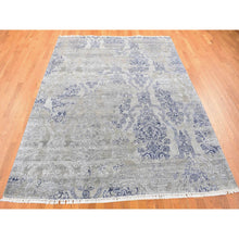 Load image into Gallery viewer, 8&#39;1&quot;x10&#39;4&quot; Taupe, Hi And Lo, Silk With Textured Wool, Hand Knotted, Transitional, Oriental Rug FWR482316