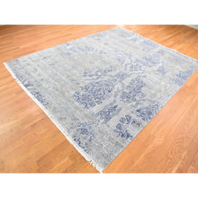 Load image into Gallery viewer, 8&#39;1&quot;x10&#39;4&quot; Taupe, Hi And Lo, Silk With Textured Wool, Hand Knotted, Transitional, Oriental Rug FWR482316