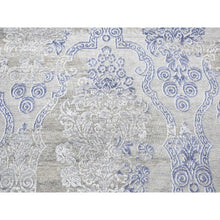 Load image into Gallery viewer, 8&#39;1&quot;x10&#39;4&quot; Taupe, Hi And Lo, Silk With Textured Wool, Hand Knotted, Transitional, Oriental Rug FWR482316