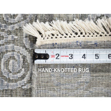 Load image into Gallery viewer, 8&#39;1&quot;x10&#39;4&quot; Taupe, Hi And Lo, Silk With Textured Wool, Hand Knotted, Transitional, Oriental Rug FWR482316