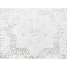 Load image into Gallery viewer, 8&#39;1&quot;x10&#39;5&quot; Light Blue, Hand-knotted, Mamluk Design, Pure Silk With Textured Wool, Oriental Rug FWR482346