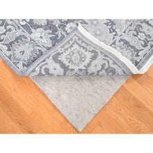 Load image into Gallery viewer, 7&#39;10&quot;x10&#39;4&quot; Gray, Silk With Textured Wool, Hand Knotted, Oushak Influence, Oriental Rug FWR482352