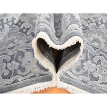 Load image into Gallery viewer, 7&#39;10&quot;x10&#39;4&quot; Gray, Silk With Textured Wool, Hand Knotted, Oushak Influence, Oriental Rug FWR482352
