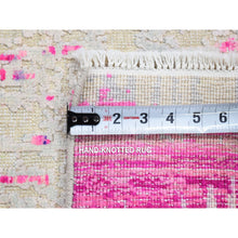 Load image into Gallery viewer, 2&#39;x3&#39;2&quot; Ivory And Pink, Cardiac Design, Silk With Textured Wool, Modern, Hand Knotted, Mat, Oriental Rug FWR482466