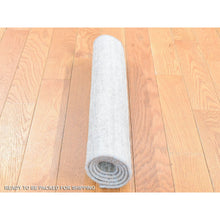 Load image into Gallery viewer, 2&#39;x3&#39; Light Beige, Silk with Textured Wool, Modern Design, Hand Knotted, Mat, Oriental Rug FWR482490