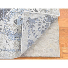 Load image into Gallery viewer, 2&#39;1&quot;x2&#39;1&quot; Beige, Silk With Textured Wool, Broken Circle Design, Sample Fragment, Hand Knotted, Oriental Rug FWR482514