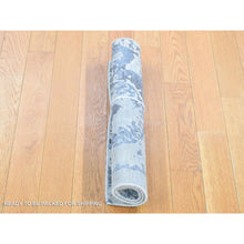Load image into Gallery viewer, 2&#39;1&quot;x2&#39;1&quot; Beige, Silk With Textured Wool, Broken Circle Design, Sample Fragment, Hand Knotted, Oriental Rug FWR482514