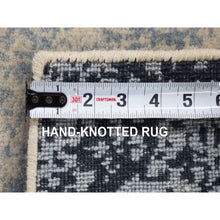 Load image into Gallery viewer, 2&#39;x3&#39;2&quot; Midnight Blue, Antiqued Fine Heriz Re-Creation, Hand Knotted, Hand Spun New Zealand Wool, Soft Pile, Vegetable Dyes, Denser Weave, Mat, Sample, Oriental Rug FWR548910