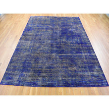 Load image into Gallery viewer, 8&#39;9&quot;x12&#39; Purple With Gold, Modern Design, Sari Silk, Hand Knotted, Oriental Rug FWR482676