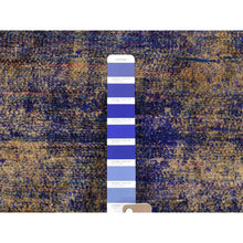 Load image into Gallery viewer, 8&#39;9&quot;x12&#39; Purple With Gold, Modern Design, Sari Silk, Hand Knotted, Oriental Rug FWR482676