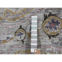 Load image into Gallery viewer, 9&#39;x12&#39; Silver Gray, The Maharaja Design, Silk With Textured Wool Hand Knotted, Oriental Rug FWR482706