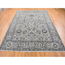 Load image into Gallery viewer, 9&#39;1&quot;x12&#39;3&quot; Silver Gray, Peshawar With Sultanabad All Over Design, Hand Knotted, Pure Wool Oriental Rug FWR482712